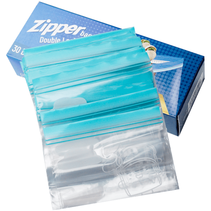 Pungi zip pentru uz casnic, 16 x 14 cm, 30 buc